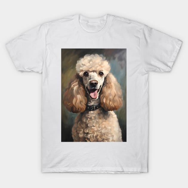 Poodle Dog Breed Oil Painting T-Shirt by Art-Jiyuu